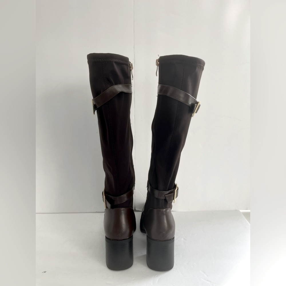 Journee Collection Gaibree Riding Knee-High Chunky Heel Boots 10XWC Calf 15” NWT - Picture 11 of 11